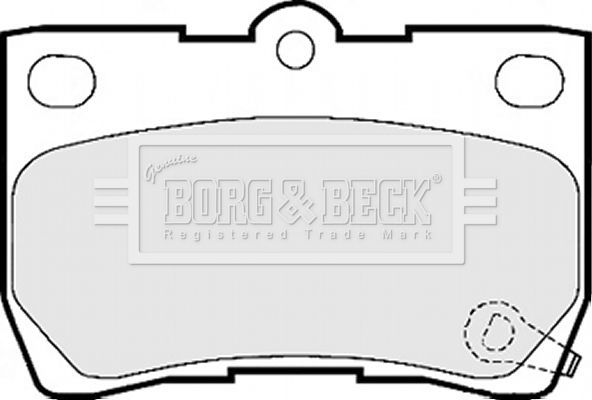BORG & BECK Комплект тормозных колодок, дисковый тормоз BBP2157